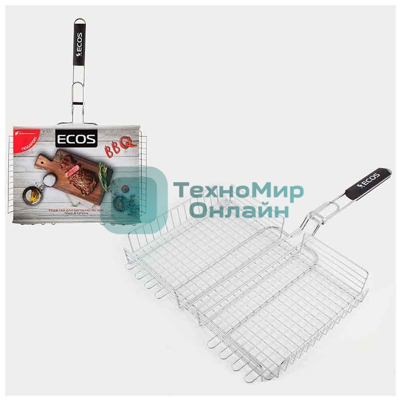 Решетка для барбекю ECOS RD-103C (глубокая, регулир. глубина, р-р 40х27х5 см, общая длина 62 см)