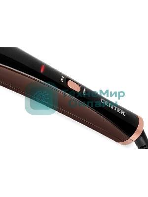 Щипцы для завивки волос Centek CT-2092 черный/коричневый, 9 мм, 200 °C, 1 режим