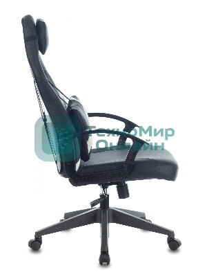 Кресло игровое Zombie DRIVER черный/белый, искусственная кожа, с подголов. крестовина пластик