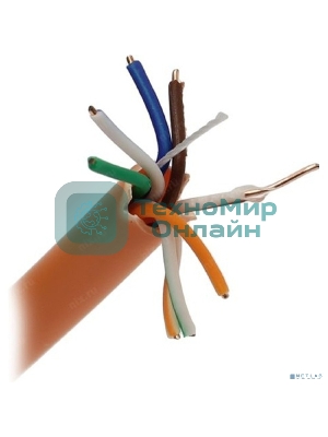 Кабель ExeGate UTP 4 пары кат.5e медь, 24AWG, LSZH, бухта 305м, оранжевый