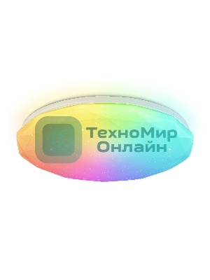 Светодиодный светильник RGB Ambrella light FZ417 WH белый IP20 46W 3000K-6500K+RGB D380*60 (ПДУ ИК)