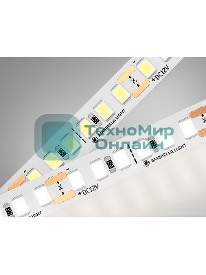 Светодиодная лента Ambrella light GS1302 2835 180Led/ 14.4W m/ 12V IP20 4500K/ 5000*8*1.2mm (2 конт.)