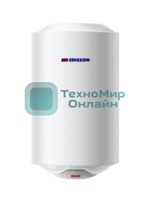 Водонагреватель Edisson ER 100 V 100л, 1,5 кВт, 220В, время нагрева 2ч 35 мин, габариты 450х1050х460мм, внутр. бак эмаль. вес 27кг.