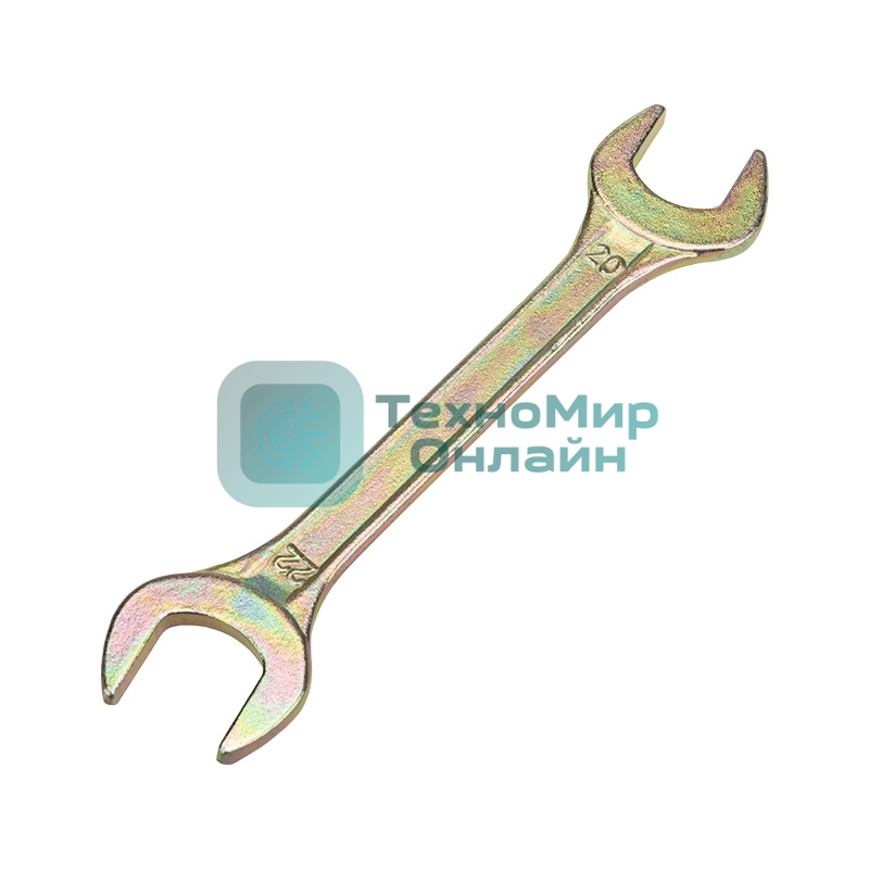 Ключ гаечный рожковый Rexant 20х22 мм, желтый цинк