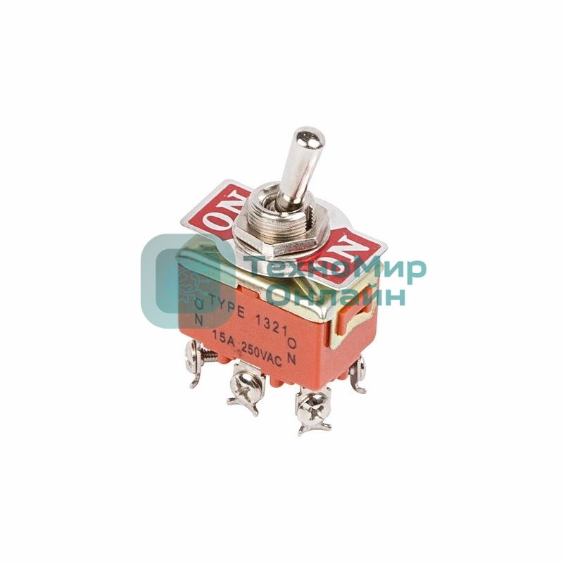 Тумблер Rexant 250V 15А (6c) ON-ON двухполюсный