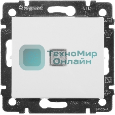 Механизм выключателя 1-кл. СП Valena 10А IP31 с зел. инд. бел. Legrand 774410