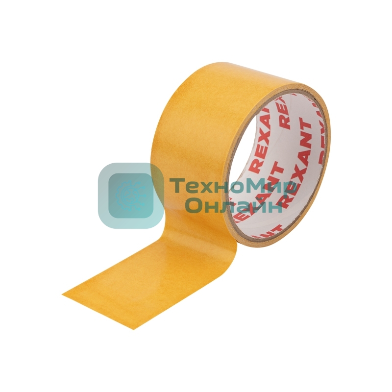 Двухсторонний скотч Rexant, полипропиленовая основа, 48 мм, ролик 5 м
