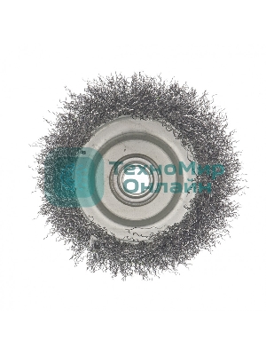 Щетка для УШМ Сибртех 100 мм М14, чашка, витая проволока 0,3 мм