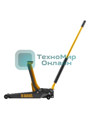 Домкрат гидравлический подкатной Denzel 3 т, 85-610 мм, быстрый подъем, низ. подхват, проф, SUV