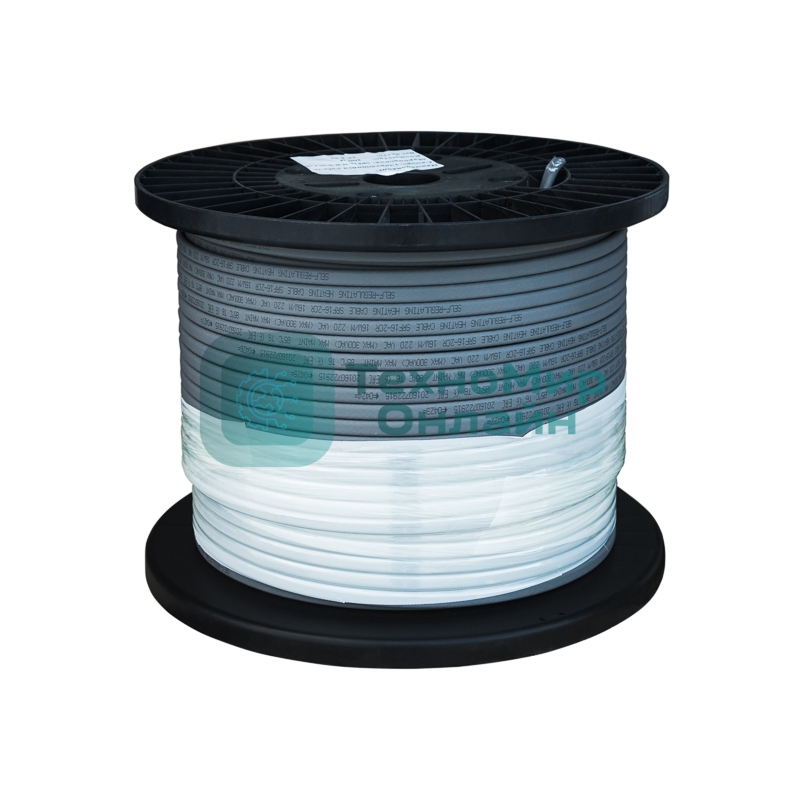 Кабель греющий саморегулирующийся PROconnect для труб, водостоков, крыш 40КНС 2ЛП-65/85, UV, неэкранированный, 40Вт/м, 200м