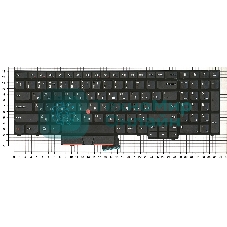 Клавиатура для ноутбука Lenovo ThinkPad Edge E530 E535 E530c черная