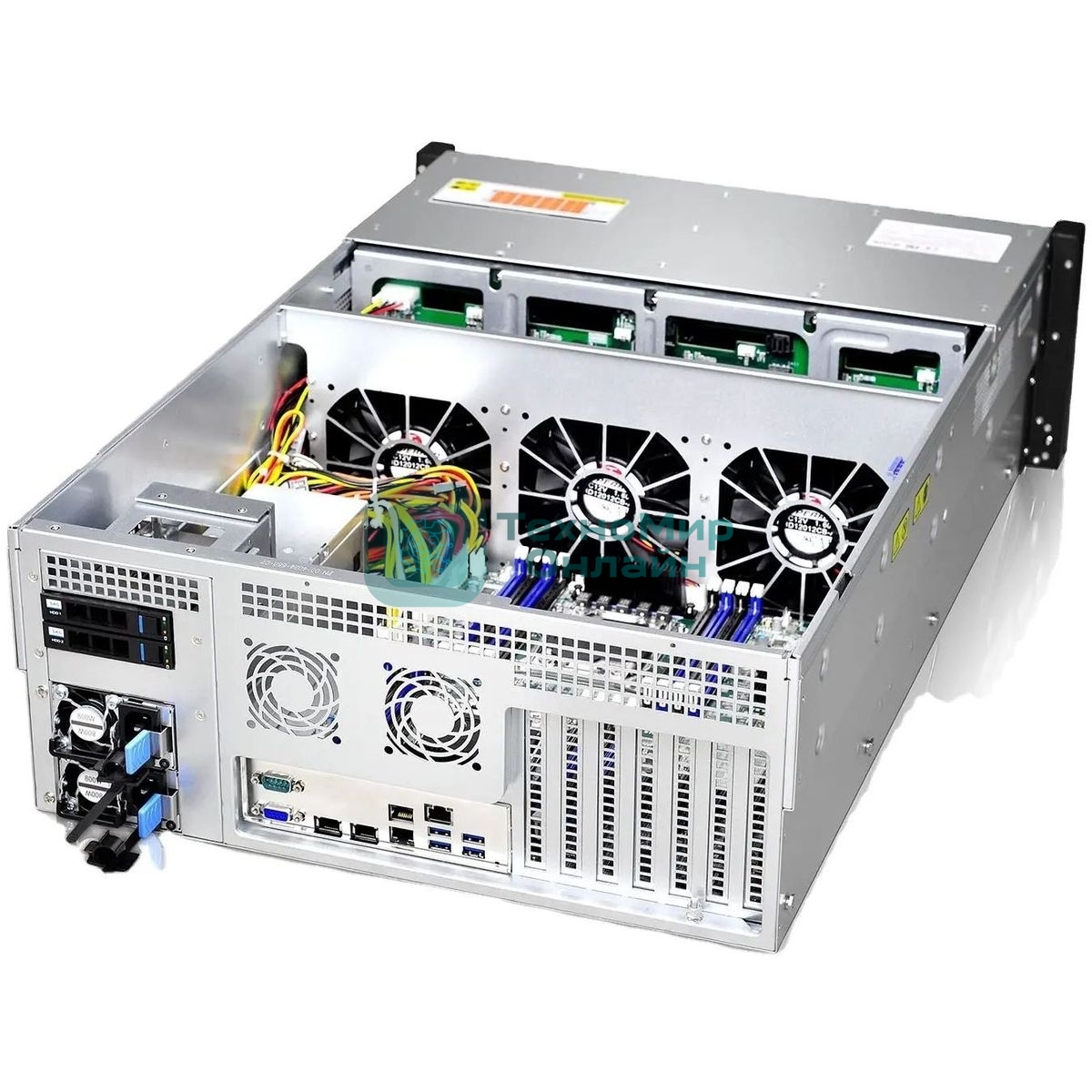 Серверный корпус Gooxi RMC4124-670-HSE-D 4U 24bay chassis,Expander backplane rear 2*2.5