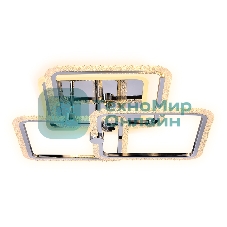 Потолочный светодиодный светильник FA536/3 CH хром 118W 510*510*150 (ПДУ РАДИО 2.4G)