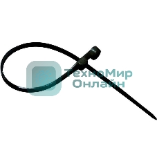 Хомут кабельный под винт Rexant 3.6х150 нейл. черный (уп. 100 шт)