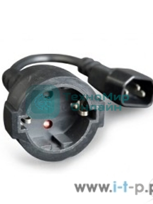 Удлинительный кабель питания Gembird/Cablexpert,C14 - евро-розетка, PC-SFC14M-01