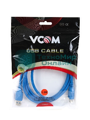 Кабель-удлинитель VCOM VUS7065-1.8M USB3.0 Am-Af 1,8m