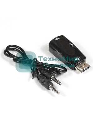 Переходник ExeGate EX284927RUS HDMI-VGA ExeGate EX-HDMIM-VGAF-C (19M/15F)