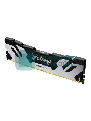 Оперативная память Kingston Fury Renegade, DDR5, 16Gb (1x16Gb), 6400MHz, CL32, DIMM, с радиатором, серебристый/черный