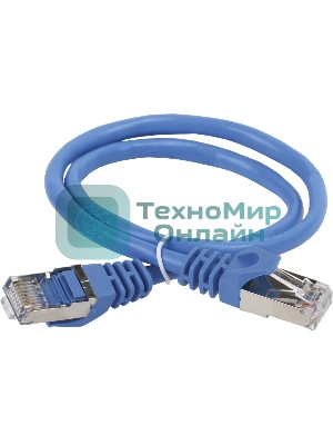Патч-корд ITK PC03-C5EFL-1M F/FTP RJ-45 вил.-вилка RJ-45 cat.5e 1м синий LSZH