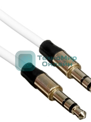 Кабель Cablexpert аудио 90˚ CCAB-01-35MML-1MW, 3.5 Jack (M)/3.5 Jack (M), белый, 1м, блистер