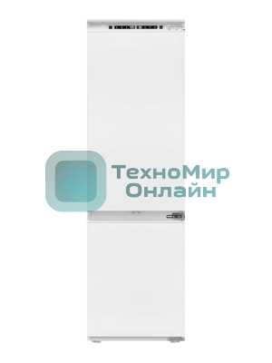 Встраиваемый холодильник Kuppersberg RBN 1760, High-Tech, объем 237 л, скользящий фасад, электронное управление, No Frost, антибактериальный пластик, звуковой сигнал при открытой дверце, перенавешиваемые двери, LED освещение, уровень шума 41 дБ, энергоэффективность А+, белый