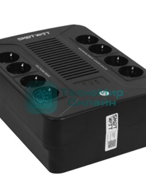 Источник бесперебойного питания UPS SAFE PRO 650, Li-AS, Br, 600/360 ВА/Вт, LED, USB, RJ11/45, SCHUKOx8, 1*7 Ач
