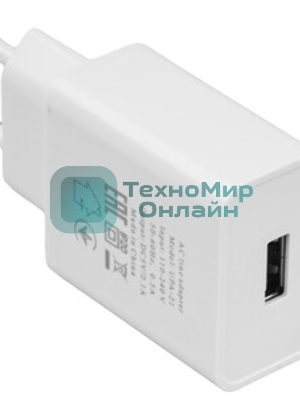 Сетевой адаптер питания Defender 1xUSB, 5V/2.1А, белый (UPA-21)