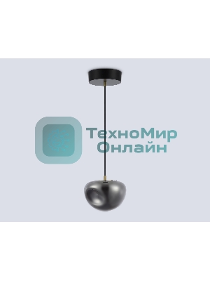 Подвесной светодиодный светильник Ambrella light LH12001 BK/GD/SM черный/золото/дымчатый 6W 3000K D180*145