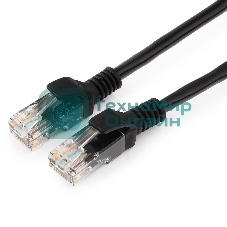 Патч-корд UTP Cablexpert cat.5e, 2м, литой, многожильный, черный