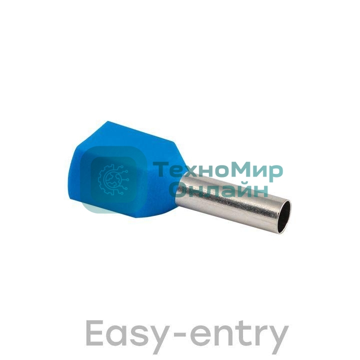 Наконечник штыревой втулочный изол. НШвИ(2) 2.5-10 (уп. 50 шт) EKF nhvi2-2.5-10