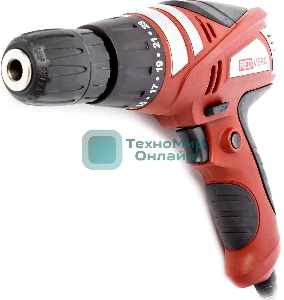 Дрель-шуруповерт RedVerg RD-SD320/1, 320 Вт, 15 Нм, щеточный