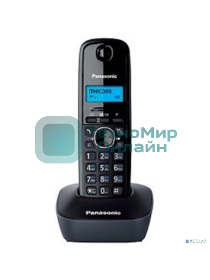 Телефон беспроводной (DECT) Panasonic KX-TG1611RUH (серый) АОН, Caller ID,12 мелодий звонка,подсветка дисплея,поиск трубки