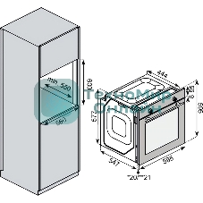 Встраиваемый духовой шкаф Kuppersberg HF 609 BX, High-Tech, объем 80 л, 10 режимов работы, телескопические направляющие, цифровой таймер, 2 стекла в дверце, утапливаемые переключатели, энергоэффективность А, черный/нержавеющая сталь