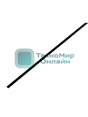 Трубка термоусадочная Rexant 2.0/1.0 1м черный