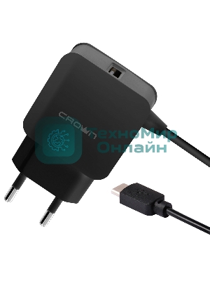 Сетевое зарядное устройство универсальное Crown CMWC-3001 черный