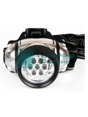 Фонарь ULTRAFLASH LED5351налобн металлик 7led 3 реж 3xr03 пласт коробка