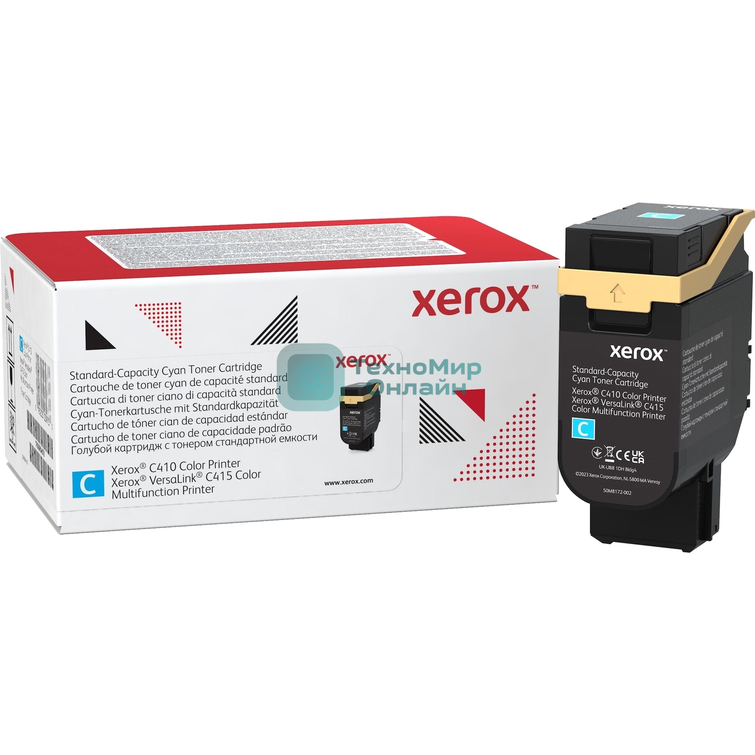 Картридж лазерный стандартный, синий Xerox VLC410/415 (2000 страниц)/Cyan Standard Capacity Toner Cartridge, Xerox VLC410/415 (2,000 Pages)