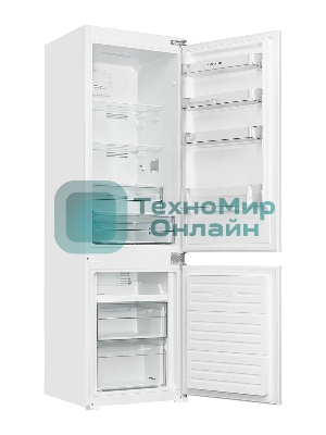 Встраиваемый холодильник Kuppersberg RBN 1763, полезный объем 233 л, сенсорное управление, полезный объем морозильной камеры 63 л, No Frost, LED подсветка, перенавешиваемые двери, суперзаморозка, отсек для овощей, белый