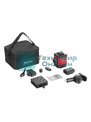 Лазерный уровень м-призм. MTX ML 360-3 Basic SET, 30 м, зеленый луч, акк. Li 3000 мА·ч, сумка