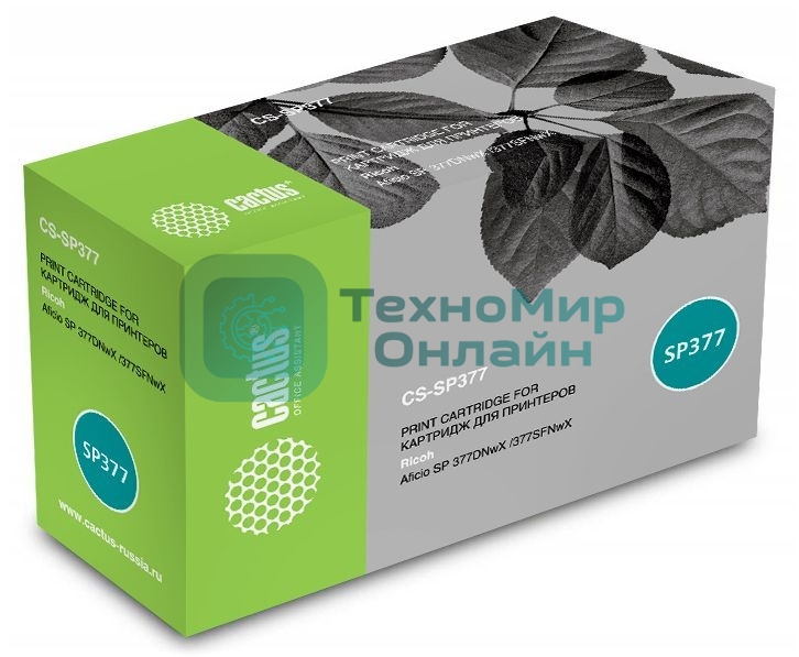Картридж лазерный Cactus CS-50F0XA0/50F5X0E CS-SP377 черный (6400 стр.) для Ricoh Aficio SP 377DNwX/377SFNwX