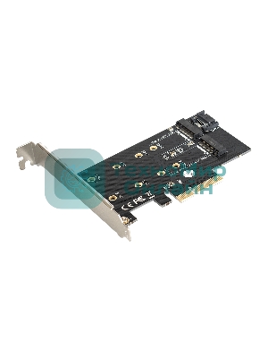 Переходник ExeGate EXE-509 M.2 B key + M.2 M Key -> PCI-Ex4/SATA