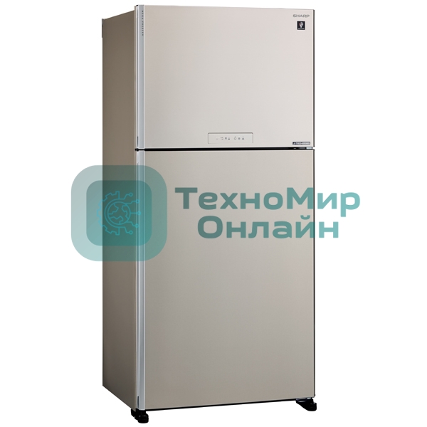 Холодильник Sharp SJ-XG60PMBE бежевый двухкамерный 422/178 л морозилка сверху, No Frost