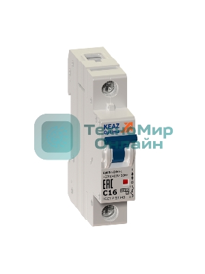 Выключатель автоматический модульный 1п C 1А 6кА OptiDin BM63-1C1-УХЛ3 КЭАЗ 260504