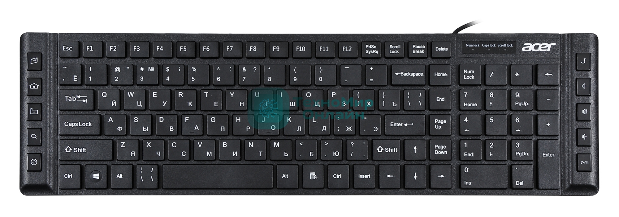 Клавиатура проводная Acer OKW010 ZL.KBDEE.002, USB, черный