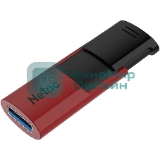 Флешка USB Netac U182 (NT03U182N-016G-30RE), 16Gb, USB 3.0, R/W 70/30, черный/красный