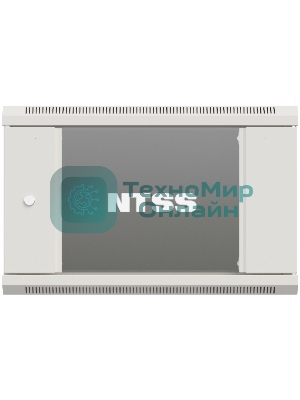 Шкаф коммутационный NTSS Премиум (NTSS-W12U6045GS-2) настенный 12U 600x450 мм пер. дв. стекл 60 кг серый IP20 сталь