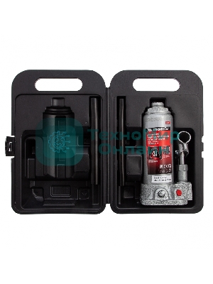 Домкрат Matrix бутылочный 3т h подъема 194–372мм в пласт. кейсе