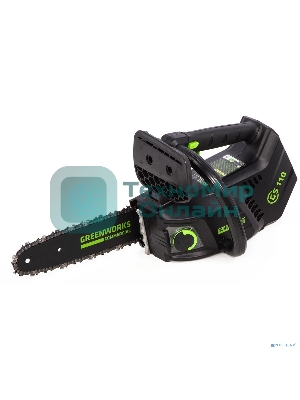 Пила цепная одноручная аккумуляторная GreenWorks GD40TCS (арбориста), 40V, 25,4 см, бесщеточная, без АКБ и ЗУ (2003807)