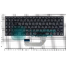 Клавиатура для ноутбука Asus UX561UD Q535UD черная без рамки, с подсветкой