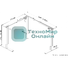 Подстолье Cactus CS-EDXLF-WT каркас белый